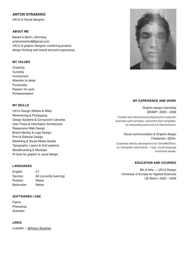 Anton Strashko CV